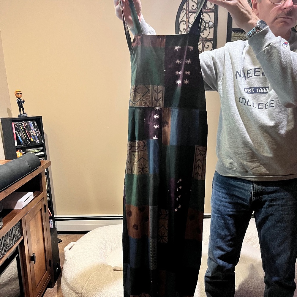 Romwe Patchwork Overalls